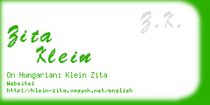 zita klein business card
